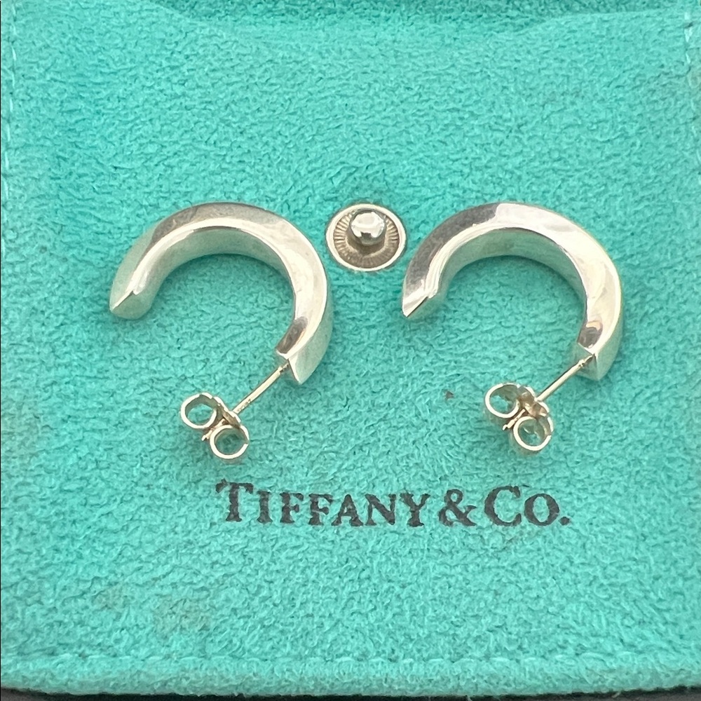 Tiffany & Co. Silver Crescent Earrings